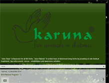 Tablet Screenshot of karunaforanimals.org